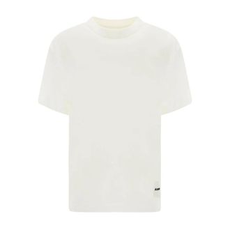 Jil Sander Monogram Patch Cotton T-Shirt Womens