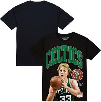 Mitchell & Ness Mens Mitchell & Ness Larry Bird Black Boston Celtics Hardwood Classics Player Arch T-Shirt at Nordstrom, Size Medium