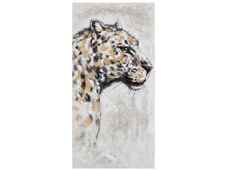 Schubiger M&ouml;bel Bild Leopard mit Gold