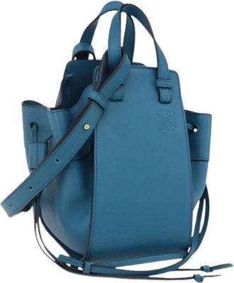 Loewe Pre-owned Bucket Bags, female, Blue, Size: ONE SIZE Pre-owned Shoulder Bag