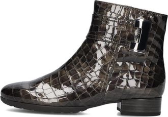 Gabor Taupe Enkellaarsjes Model 712 - Dames - Enkellaarsjes - Grijs - 43 EU - Leer - Schoenen