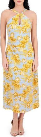 Siena My Balconia Keyhole Midi Halter Dress in Aqua at Nordstrom Rack, Size 10