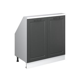 Vicco Armario De Cocina Para Techo Inclinado R-line, Antracita Casa De Campo/blanco, 80 Cm Con 2 Puertas, Vicco