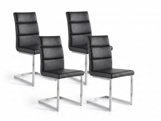 Pondecor Interiorismo Set de 4 sillas de comedor con estructura cromada. 45&times;59&times;97 cm