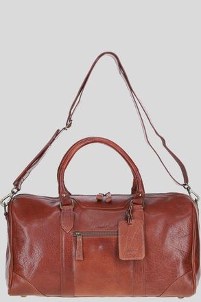 Ashwood Leather Vintage Real Leather Weekend Duffel Bag in Tan