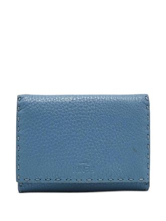 Fendi 2015 Peekaboo leather wallet - women - Calf Leather/Calf Leather - One Size - Blue