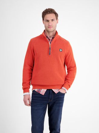 Lerros Strickpullover LERROS LERROS Herren-Stricktroyer, Herren, Gr. M, scandinavian rot, 100% Baumwolle, ohne Ausschnitt, Pullover Strickpullover