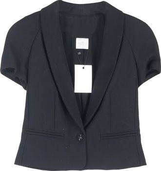 Chanel Pre-owned Womens F/W 2008 Tailored Shawl Blazer in Black Wool - Size X-Small