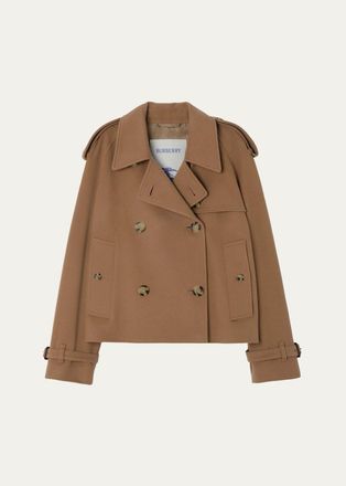 Burberry Mayfair Cropped Cashmere Trench Jacket
