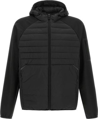 HUGO BOSS Hybrid Sweatshirt - Heren - Winterjassen - Zwart - XL - Leer - Jassen