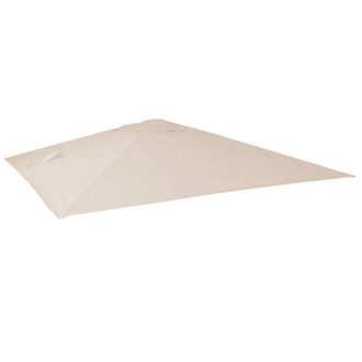 Hhg Nunca Usado] Funda De Recambio Para Parasol Sem&aacute;foro De Lujo Hhg 436, Funda De Recambio Para Parasol, 3x3m (&oslash;4,24m) Poli&eacute;ster 2,7kg, Crema