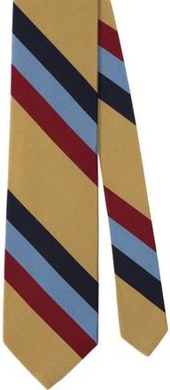 Robert Talbott Robert Bold Silk Cotton Stripe Best of Class Necktie in Gold Multi at Nordstrom