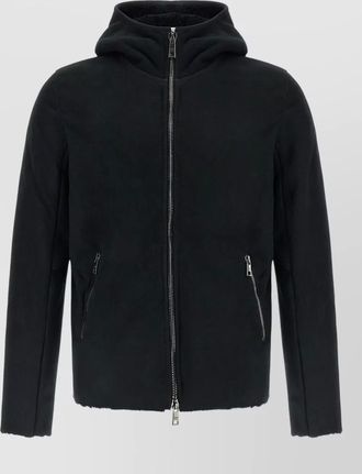 Giorgio Brato lamb leather hooded jacket