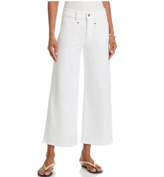 Frame Denim Le Slim Palazzo Crop Harbor Jeans In Au Natural