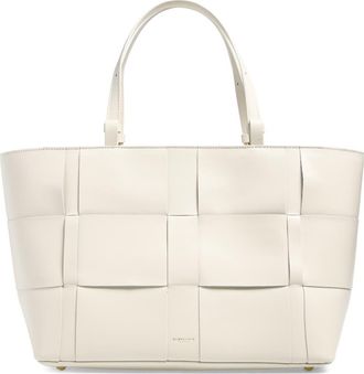 DeMellier The Florence Woven Leather Tote in Chalk at Nordstrom