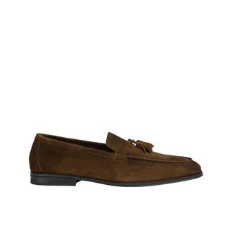 Doucal's Loafers, male, Brown, Size: 10 1/2 US Tassel-detail Suede Loafers