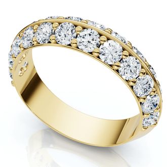 Pompeii3 1 1/3Ct Diamond Wedding Band 14k Gold or Platinum Lab Grown