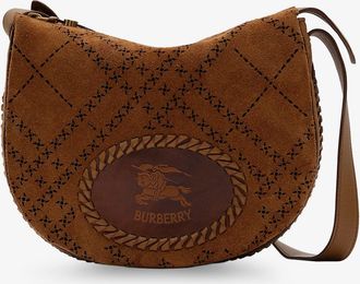 Burberry Borsa a tracolla Tavistock in suede con motivo traforato - BURBERRY - gender_Woman