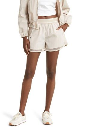 Zella Hybrid Ventilated Running/Hiking Shorts in Grey Pebble at Nordstrom, Size Small