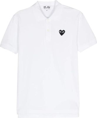Comme Des Gar&ccedil;ons Piqu&eacute; Weefsel Polo T-shirt - Heren - Polos - Wit - 2XL - Katoen - Tops