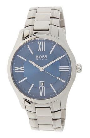 BOSS Ambassador Bracelet Watch, 43mm in Blue at Nordstrom Rack