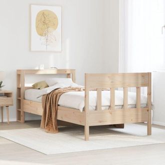 vidaXL Estructura De Cama Sin Colch&oacute;n Madera Maciza De Pino 90x190 Cm