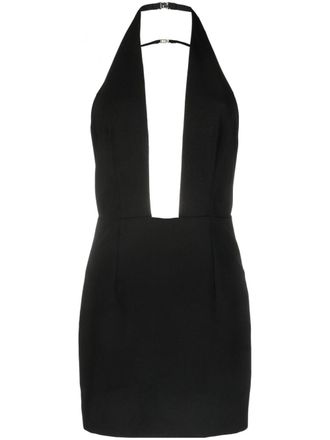 Dsquared2 halterneck open-back minidress - women - Polyester/Polyester/Polyurethane - 42 - Black