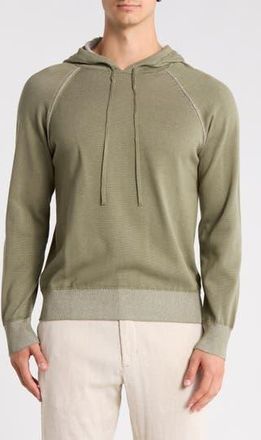 Bugatchi Raglan Sleeve Cotton Hoodie in Sea Spray at Nordstrom Rack, Size Xx-Large