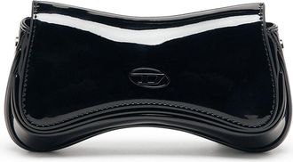 Diesel Play-Small crossbody bag glossy - Crossbody Bags - Woman - Black