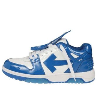Off-white Out Of Office Low-Top Patent Sneaker Blue White OMIA189F22LEA0060145
