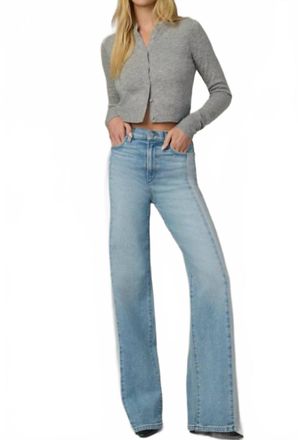 Joe's Mia Pieced Two Tone Wide Leg Jeans In Patience