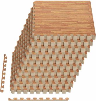 vidaXL Alfombrillas De Piso 50 Uds. Madera 18 M&sup2; Espuma Eva Vidaxl