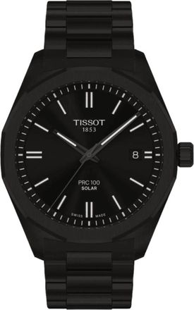 Tissot PRC100 Solar Black Dial Stainless Steel Mens Watch T151.422.33.051.00