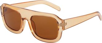 Generic Mens Outdoor Vacation Sunglasses Womens Commute Sports Decorative Sun Glasses(Brown)