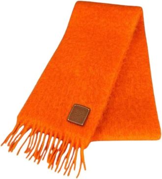 Loewe Pre-owned Scarves, female, Orange, Size: ONE SIZE Pre-owned Stole