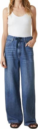 LE JEAN Luna Relaxed Wide Leg Pants In Blue