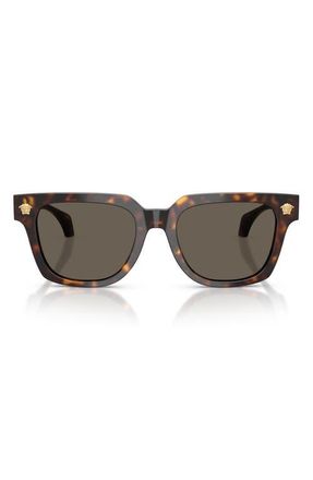 Versace 52mm Square Sunglasses in Havana /Brown at Nordstrom