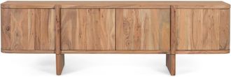 Giner&Colomer Mueble tv fabricado en madera maciza de acacia con esquinas redondas