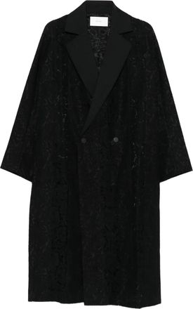 Quetsche Jas met jacquard - Zwart