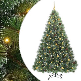 vidaXL &Aacute;rbol De Navidad Artificial Con 300 Led Verde 240 Cm Pe Y Pvc Vidaxl