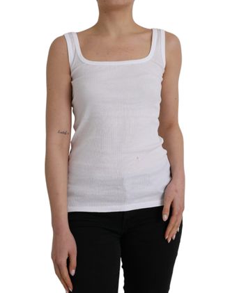 Ermanno Scervino Cotton Sleevelesss Tank Casual Womens Top (Pre-Owned)