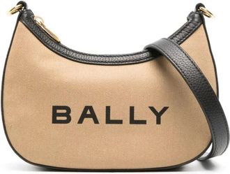 Bally Bar Ellipse Crossbody Bag - Dames - Schoudertassen - Beige - ONE Size - Leer - Tassen