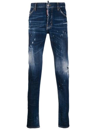 Dsquared2 Jeans slim effetto vissuto - Blu