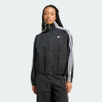 adidas Womens adidas FIREBIRD OVERSIZED AOP DENIM JACKET