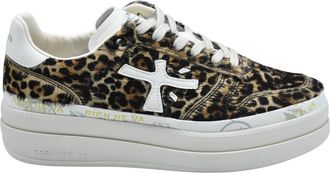 Premiata Leopard Print Brown Sneakers With Chunky Sole
