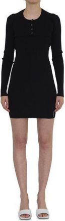 Alexander Wang Alexander Wang Womens Knitted Mini Dress - Black viscose - Size Medium