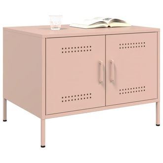 Berkfield Home Sturdy Coffee Table Pink 68x50x50.5 cm Steel
