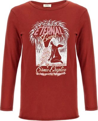 Second/Layer Eternal Lover T-shirt - Heren - Longsleeves - Rood - 2XL - Katoen - Tops