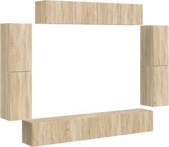 vidaXL Mueble De Tv 8 Uds. Roble Sonoma Vidaxl