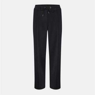 Ted Baker Womens Solid Patterned Open Hem Straight Joggers in Black - Size 6 UK